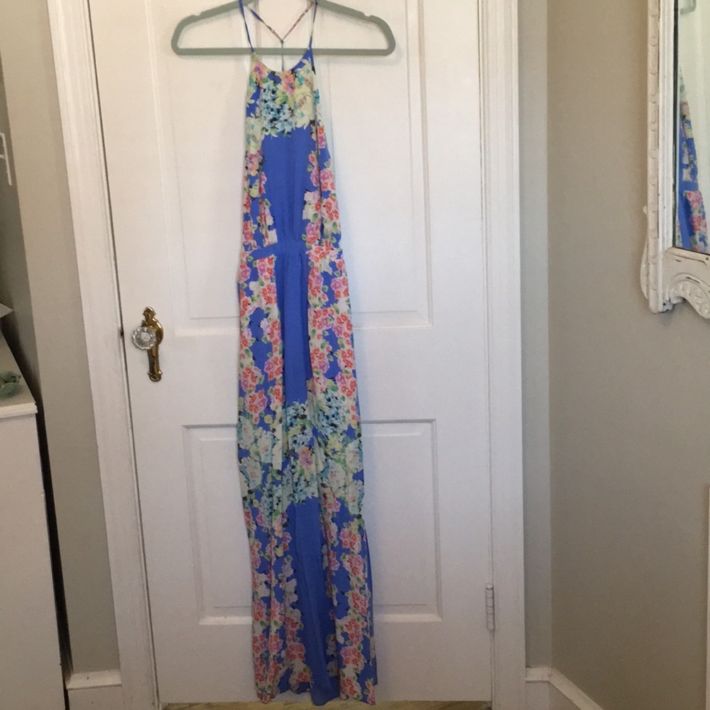 Beautiful silk floral maxi dress